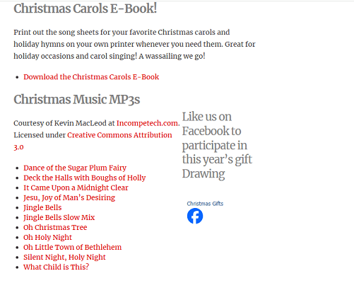 Christmas Giftsでクリスマスソングを無料ダウンロード
